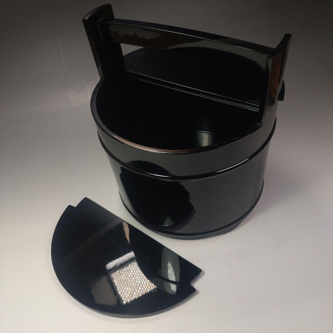 イ147 水指『輪島塗　茶平一斎』『真手桶水指　共箱』茶道具