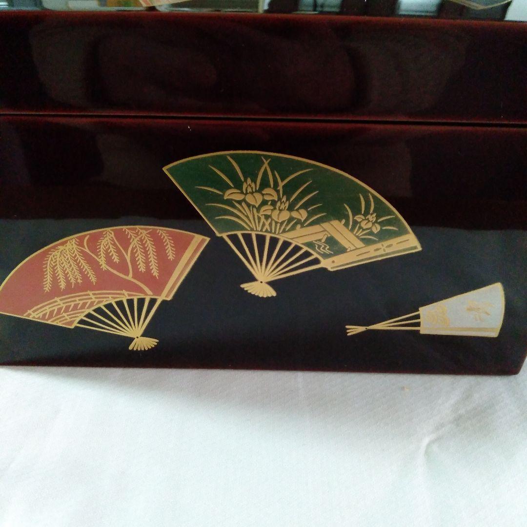 一考斎作 輪島塗扇面蒔絵 茶箱