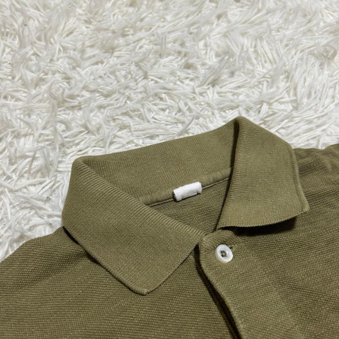 良品✨45R ジンバカノコの33色馬ポロ R刺繍 ゆったり ポロシャツ カーキ