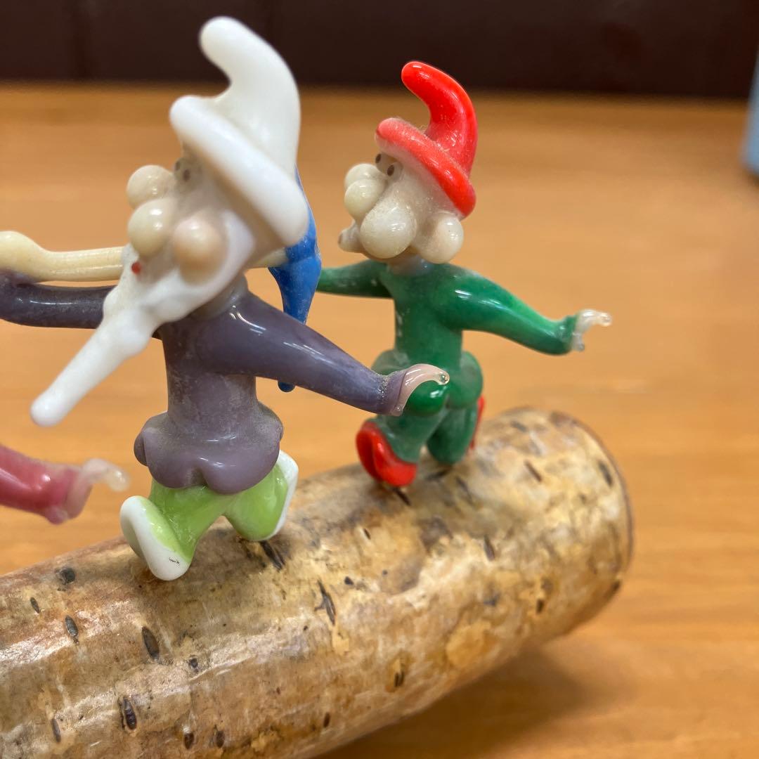 ⑤ ボヘミアンガラス細工7人の小人 ドクターシリーズ チェコ ガラス