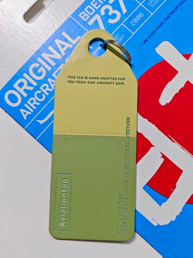 ANA aviationtag B737-700 レアな両面コンビ色