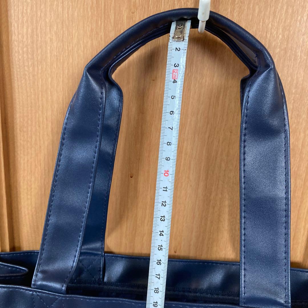 ディズニーリゾート　35周年　生成りキャンバス　紺合皮バッグ　UCC 懸賞品