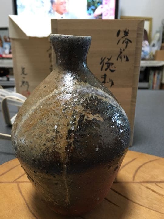 備前焼 人気作家伊勢崎晃一郎作 徳利 個展作品