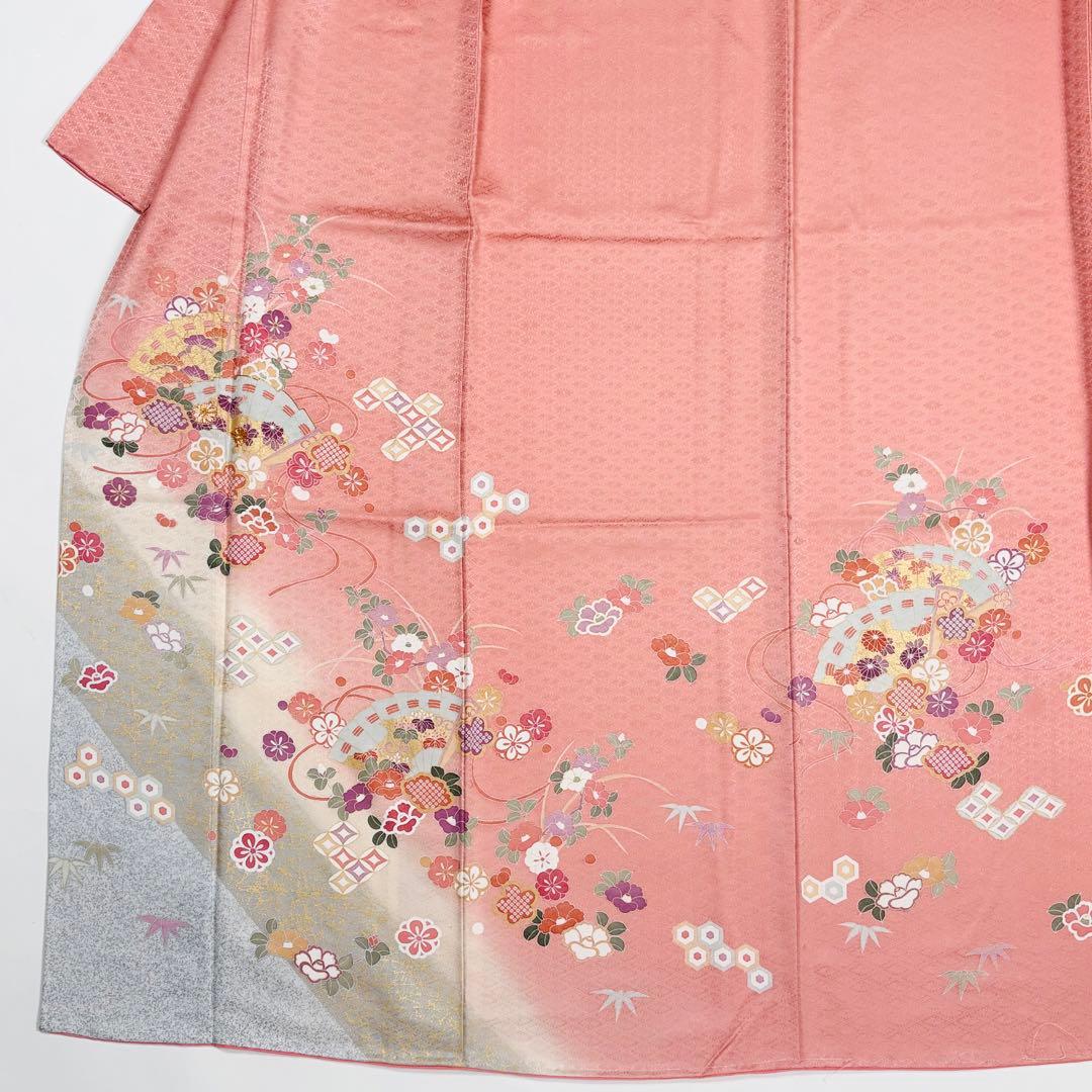 №384 入学式七五三躾付き友禅正絹訪問着フルセット正絹長襦袢付き