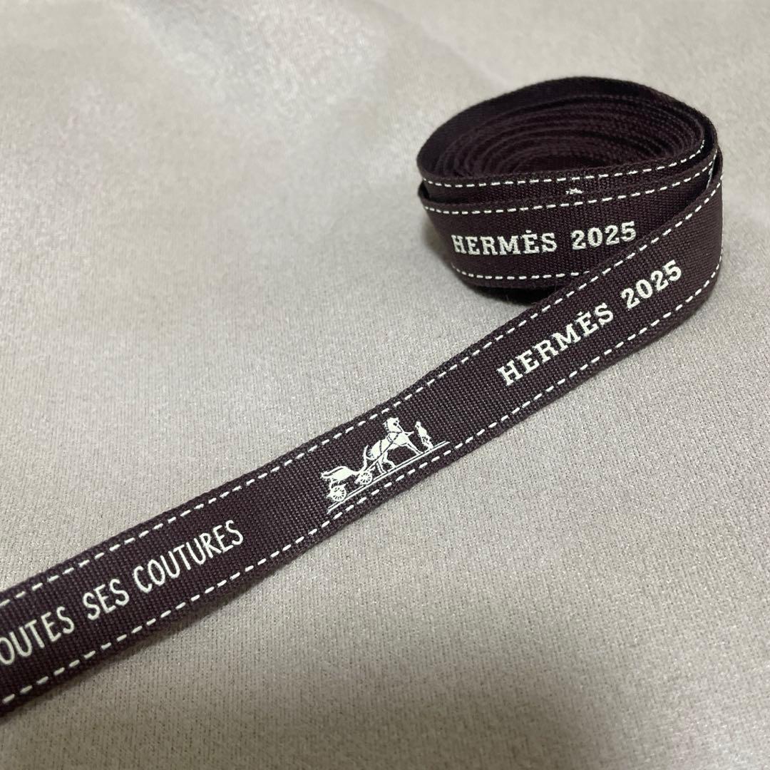 エルメス リボン 2025 馬 ブラウン HERMES リメイク ハンドメイド