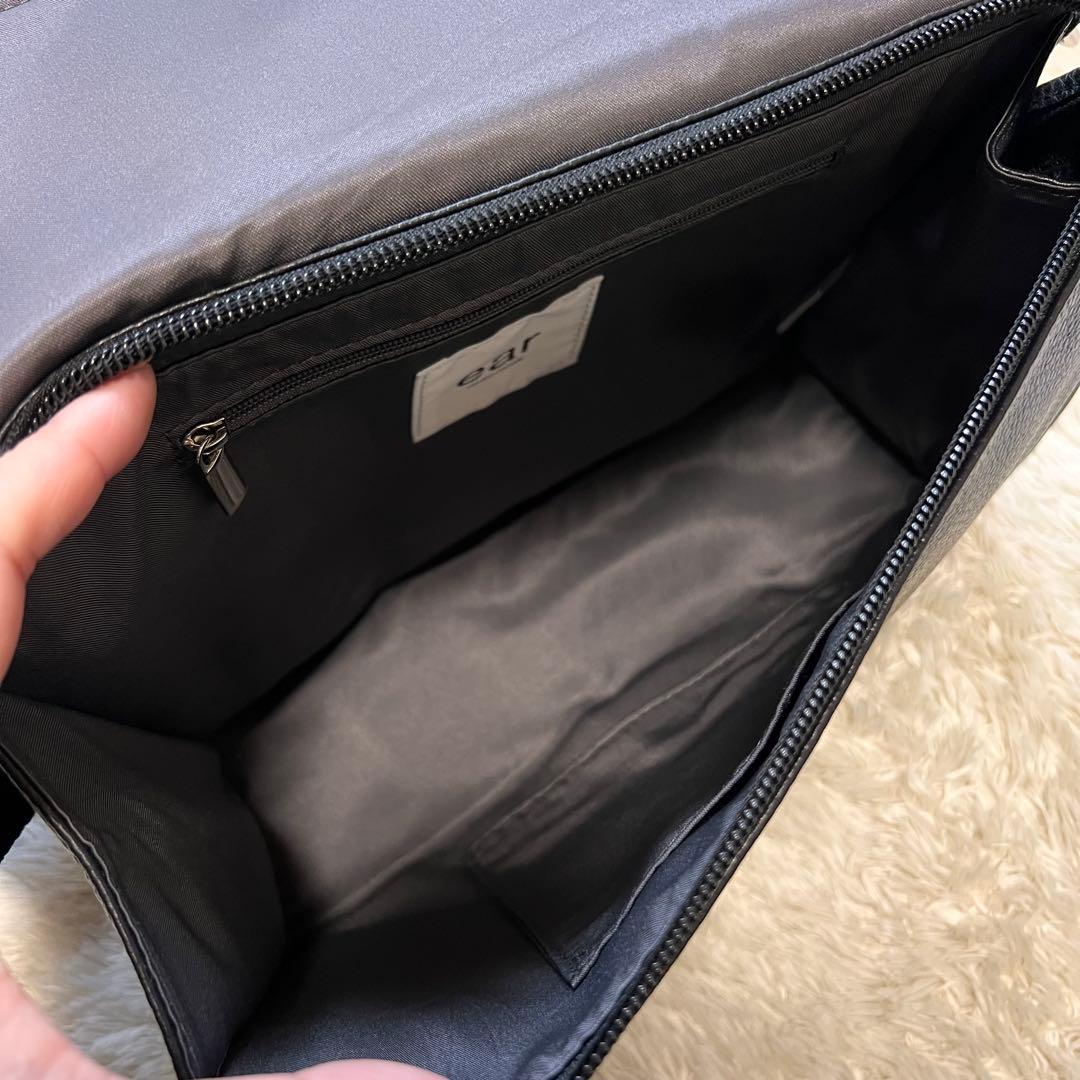 未使用美品✨イアパピヨネ ワイドテープショルダー ホワイトストーン ブラック