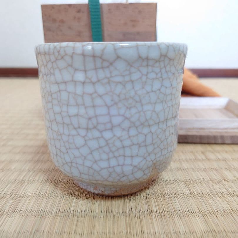 人間国宝 田村耕一 花文 湯呑 ゆのみ 共箱 人間国宝 田村耕一 花