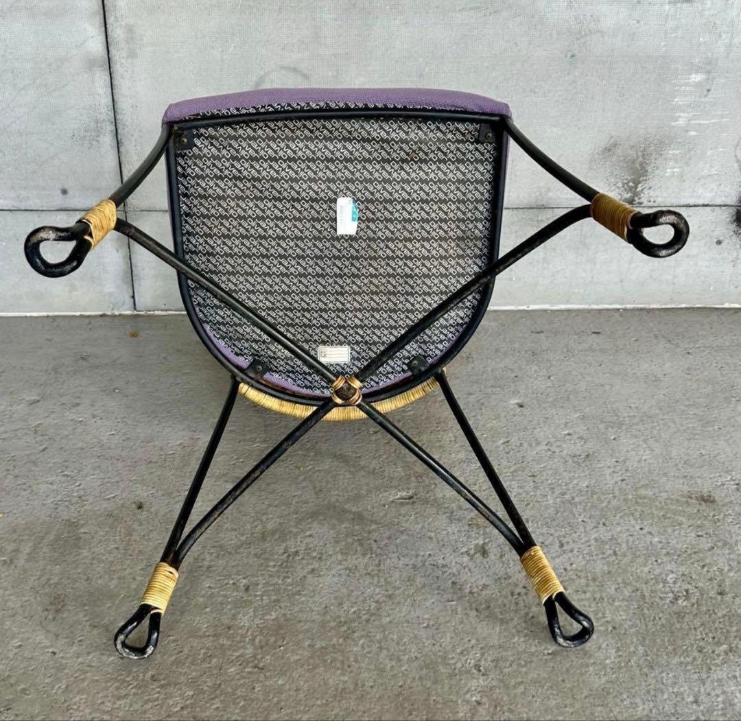 ✦レトロモダンの香り漂う✦ 《Oliver製 アイアンチェア》無骨×上品な佇まい