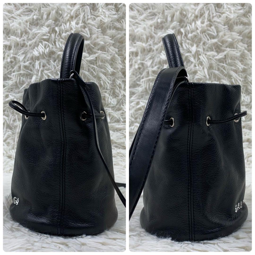 【✨美品✨】バレンシアガ ハンドバッグ 2way ドローストリング ブラック