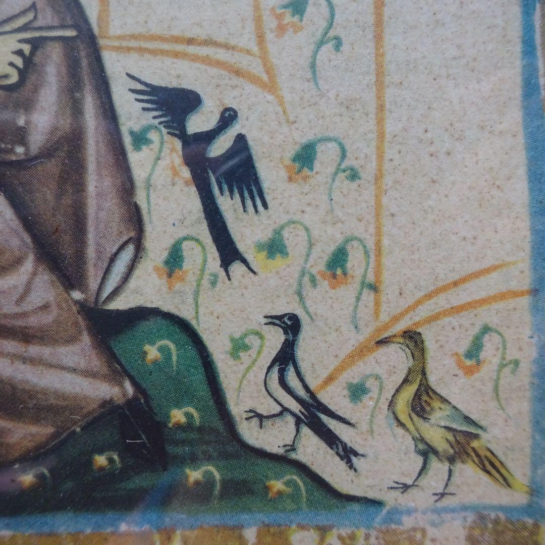 アンティーク 額 フレーム ブロカント 蚤の市 マネッセ写本 ホーリーカード