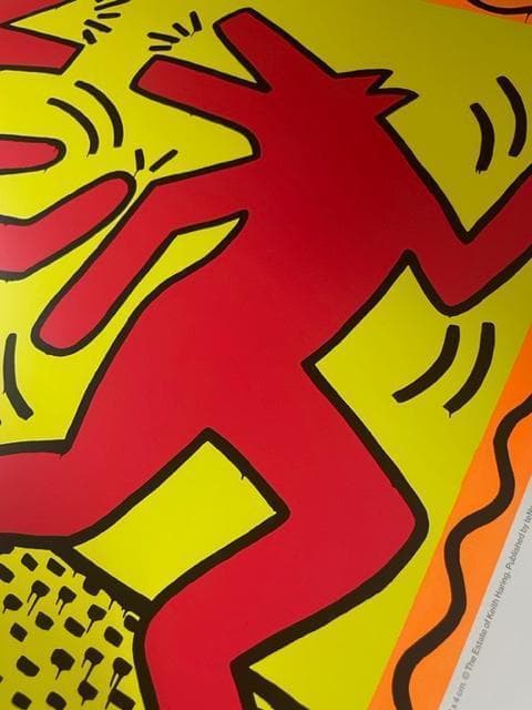 額装作品/Untitled dancing dogs（キース ヘリング）ポスター