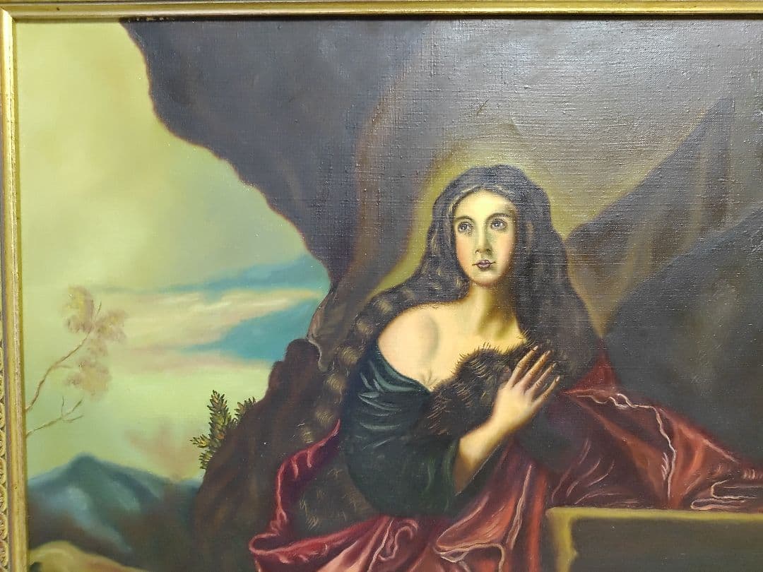 ◇スペイン画家　肉筆油絵　額装