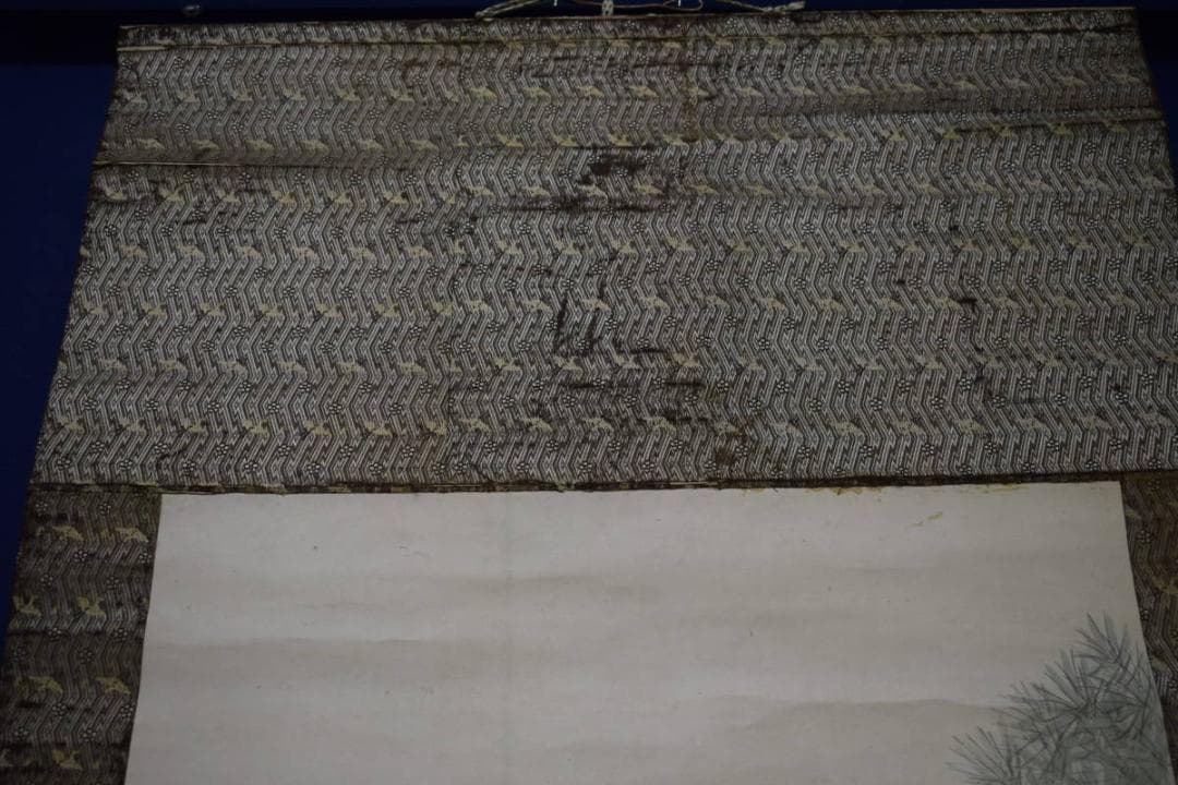 真作/秋翠/高砂図/人物図/松竹梅鶴亀/布袋屋掛軸HK-15