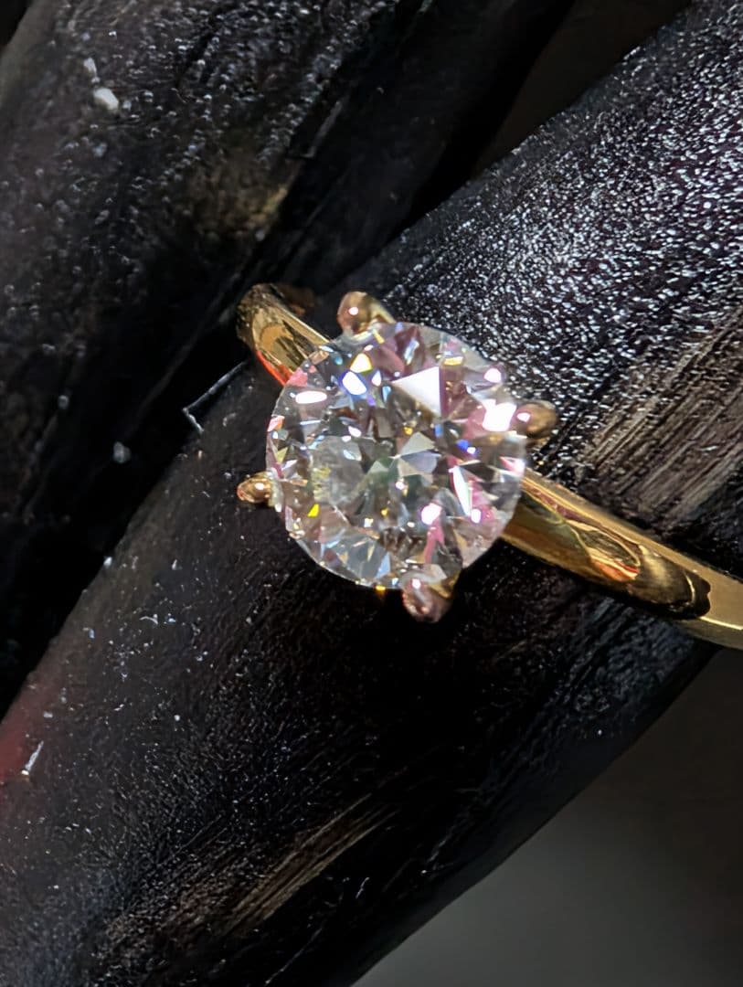 IGI 1ctダイヤモンドリングVS1 D ラボダイヤ 14k 　C