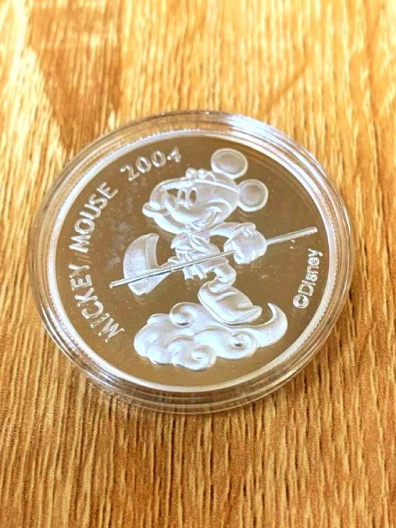 ミッキー・ミニー 銀貨 1オンス ディズニー 純銀 2004 シルバー