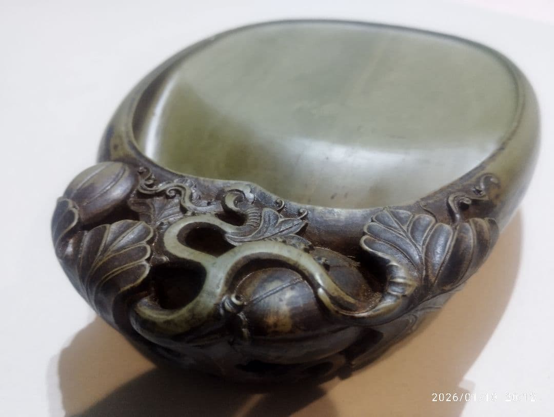 中国美術　端渓硯　緑端渓　硯　書道具