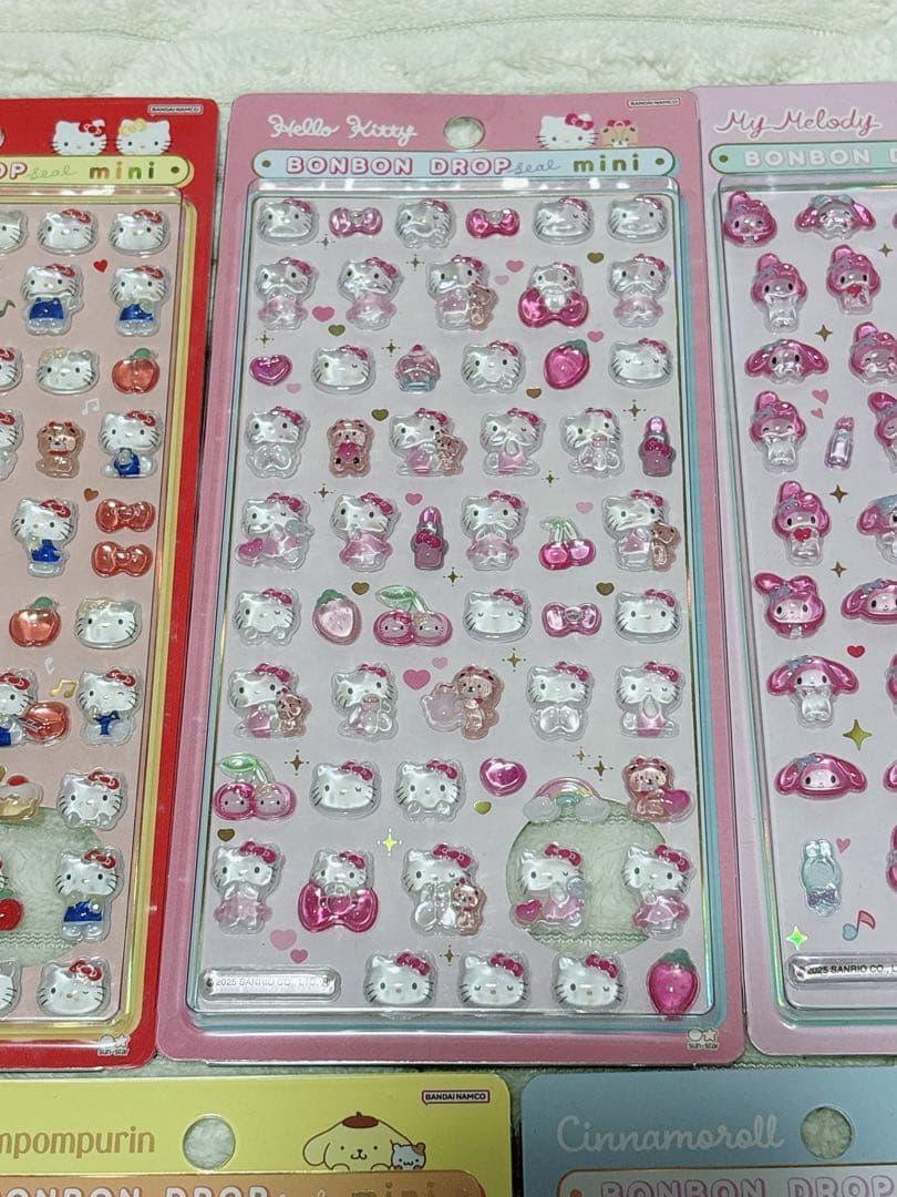 【正規品】サンリオ ボンボンドロップシール ミニ 7枚セット