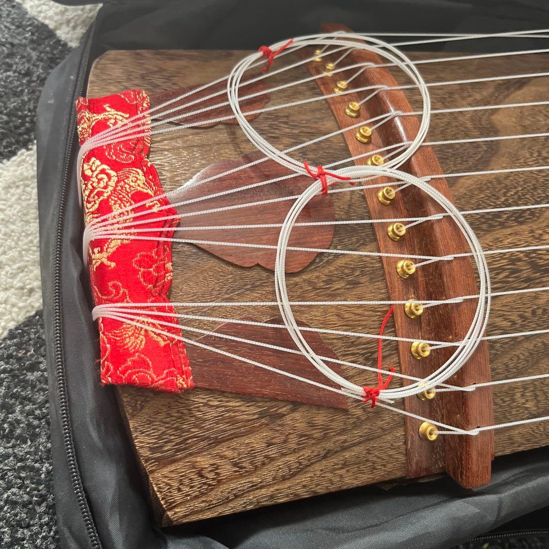 文化箏 大正琴 13弦 和楽器 美品 ソフトケース付 幅約93cm 1/2サイズ