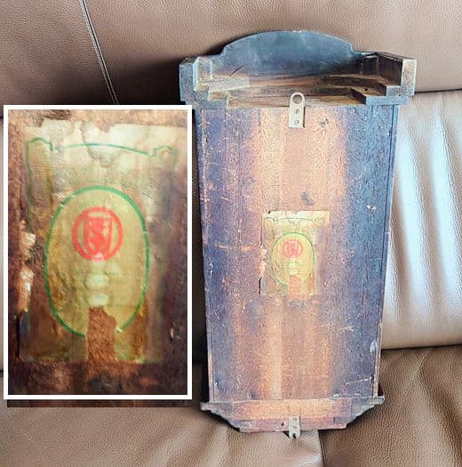 〈完動・美品〉鶴巻時計店英工舎　大正浪漫筋硝子宮型ゼンマイ振り子時計 　古時計