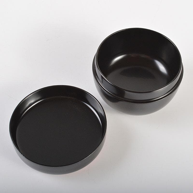 茶道具　塗師　牧田芳祥作　日の出鶴蒔絵　中棗　共箱　V　6594