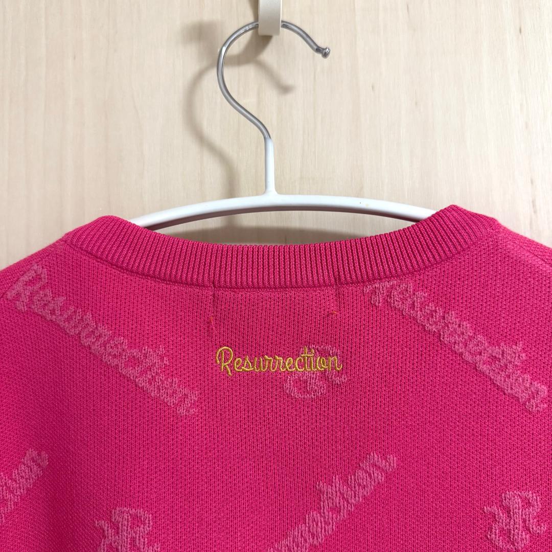 美品 レザレクション ロゴモノグラム ニットプルオーバー