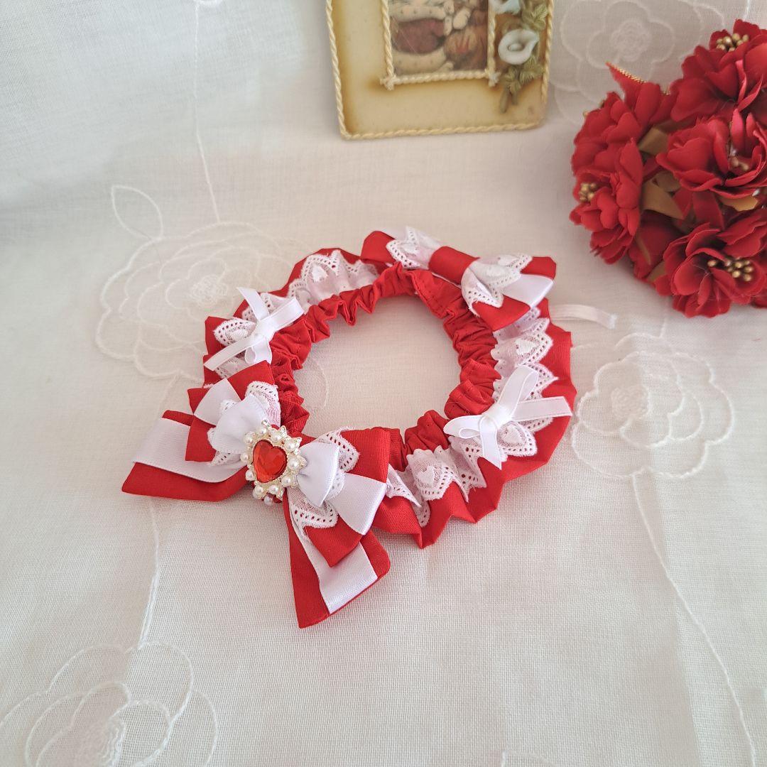 短毛シュシュ、バレンタインBOX(赤)わんちゃん猫ちゃん用 - メルカリ