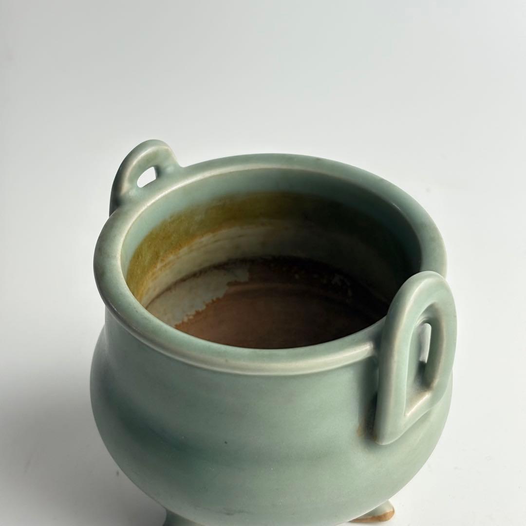 香道具 香炉 青磁 香炉 龍泉窯 香道具 時代 三足 青磁 香炉 / 中国美術