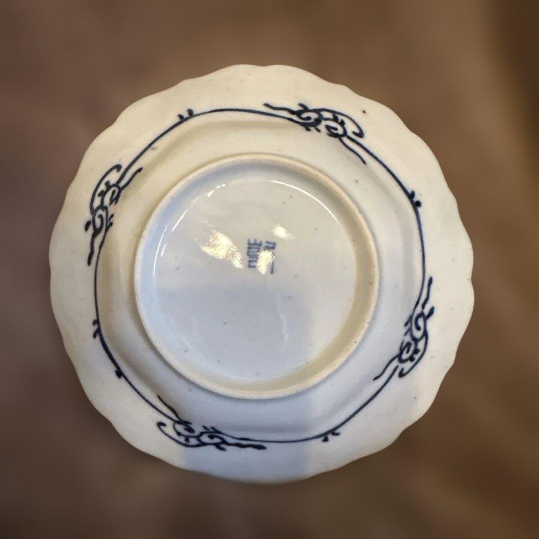 ⬛︎五寸変形皿11枚⬛︎染付手描⬛︎古伊万里⬛︎山水巻物角皿江戸