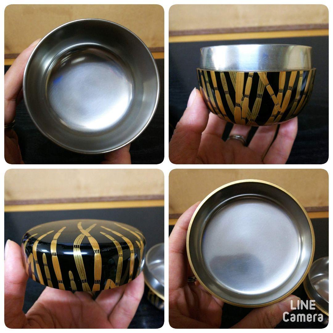 通販その他 - （236）☆山中塗☆呉藤穣太郎作☆木賊蒔絵☆大平棗（内銀