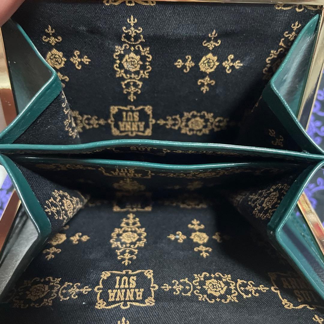 ANNA SUI ポワロ　がま口財布　折り財布　アナスイ　レザー財布　極美品