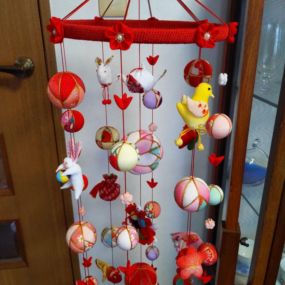 ちりめん細工　お雛様下げ飾りさげもん(大)