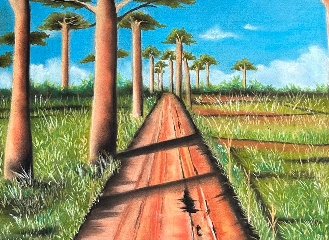 バオバブの木の風景画