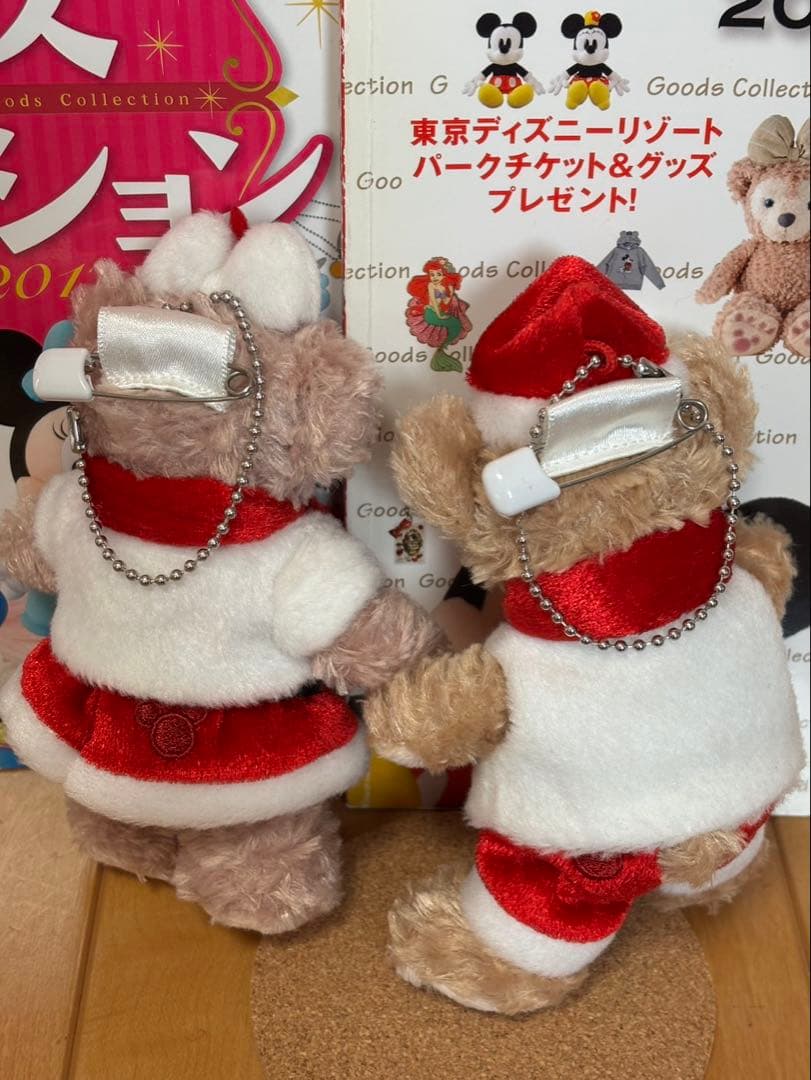 新品　ダッフィー＆シェリーメイ ぬいぐるみバッジ　TDS クリスマス　限定品