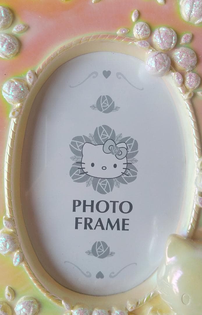 キティ フォトフレーム 1999年 ダイヤ ラメ 写真立て ホワイト