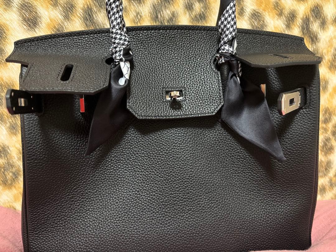 黒レザー トートバッグ