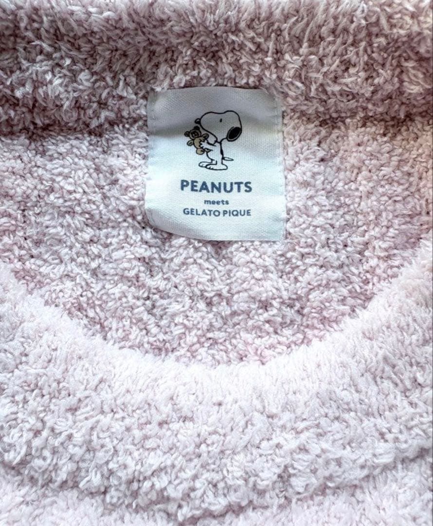 ジェラピケ　スヌーピーコラボ　ルームウェアベビモコジャガードワンピース ピンク