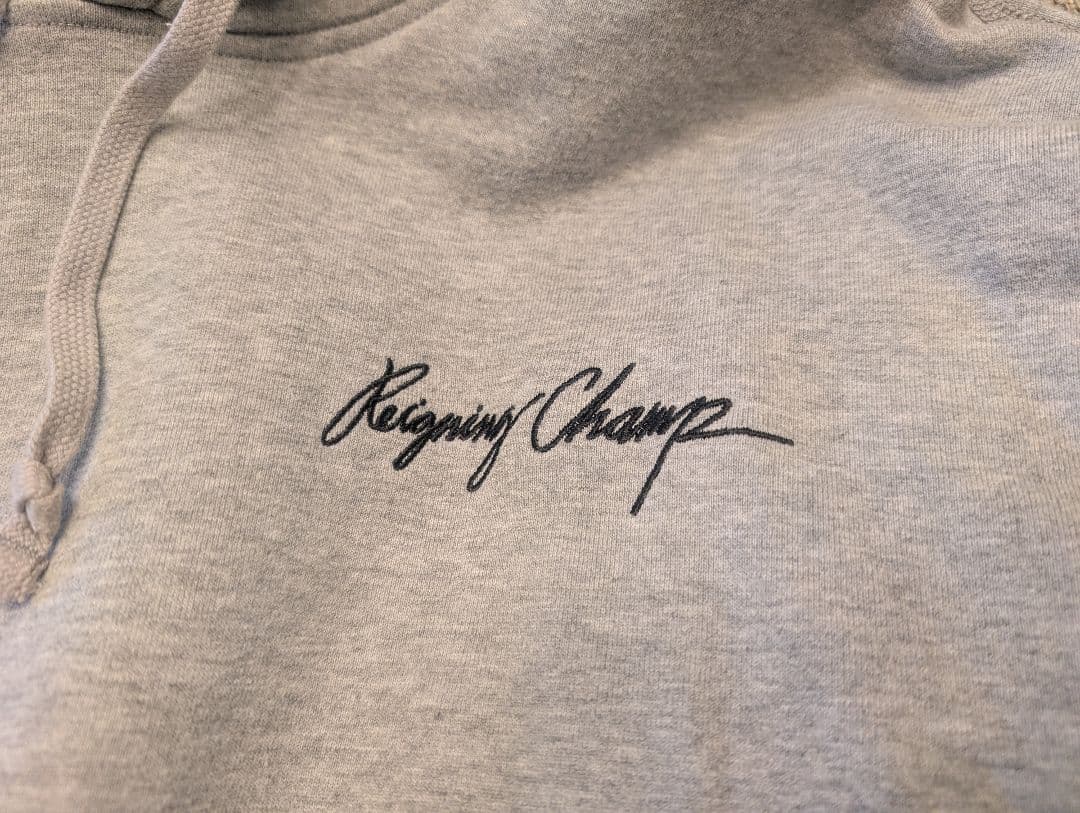 Reigning Champ グレー フーディ Lサイズ ロンハーマン ロゴ