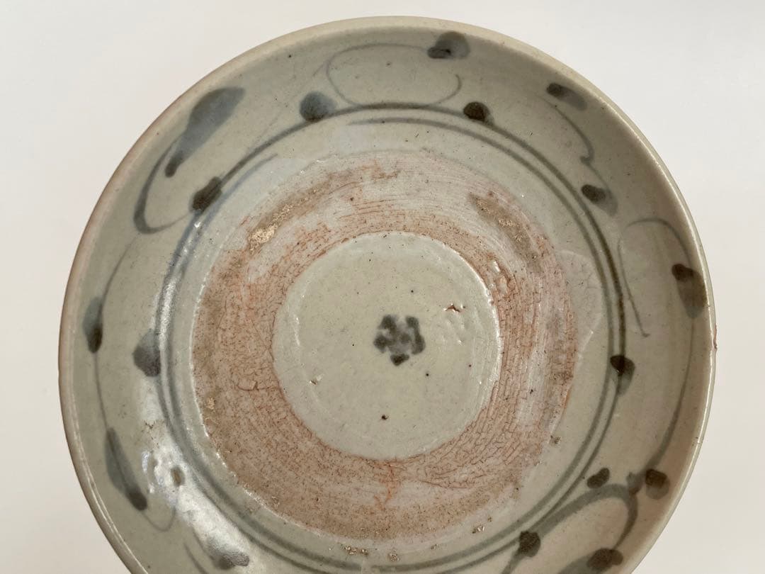 骨董 アンティーク くらわんか 波佐見 染付 唐草文様 小皿 初期伊万里 民芸