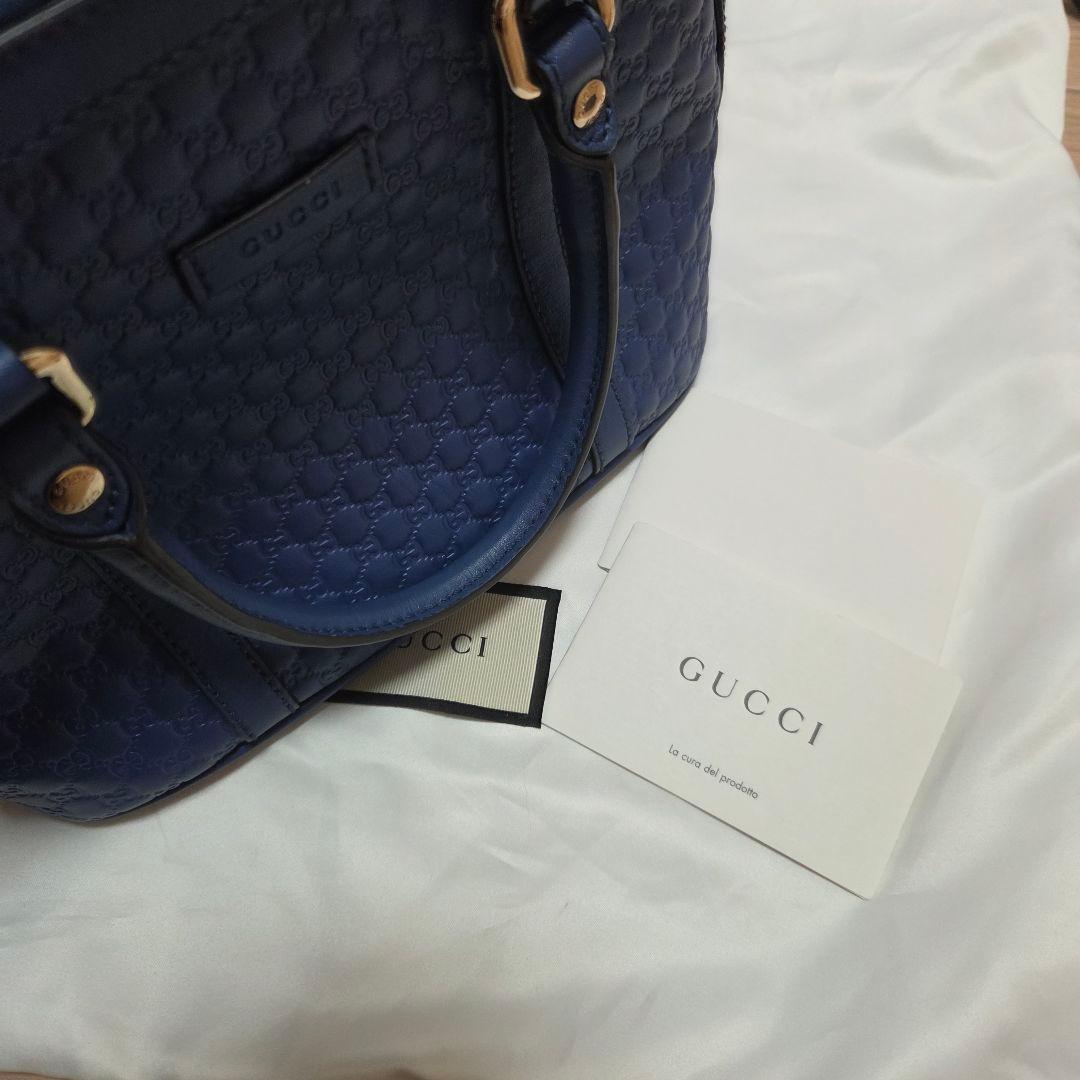 値下げ！！GUCCI ブルー　ショルダーバッグ　マイクロシマ