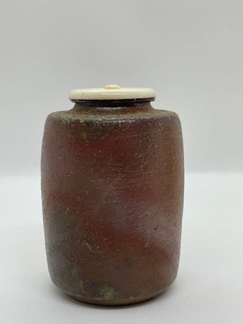 茶道具】笹田有祥 模六条肩衝茶入 共箱 中興名物写