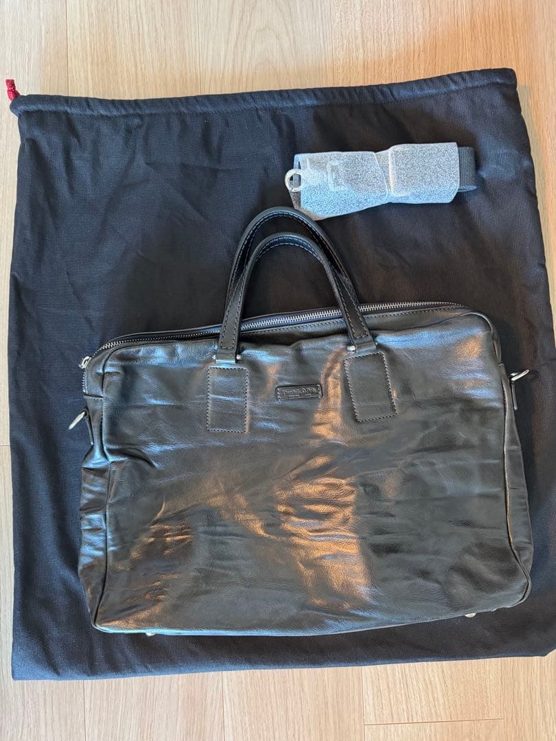 美品　Daniel & Bob ブラックレザー ビジネスバッグ