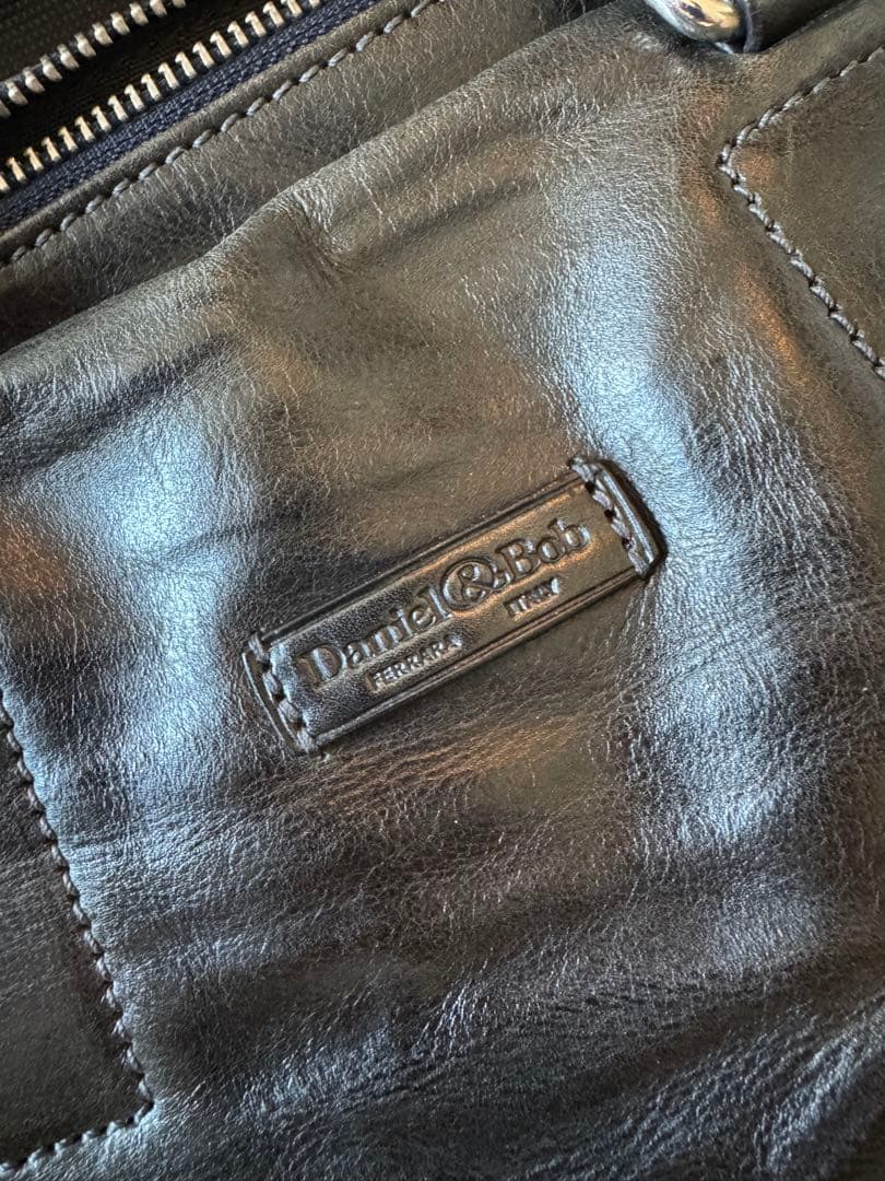 美品　Daniel & Bob ブラックレザー ビジネスバッグ