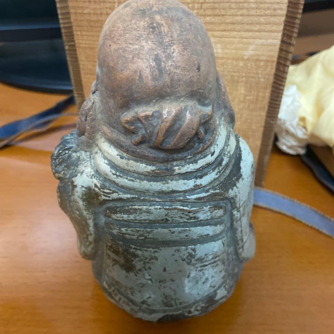 寿老人置物 九代長兵衛 七十五代朝日豊斎 錫 置物 七福神