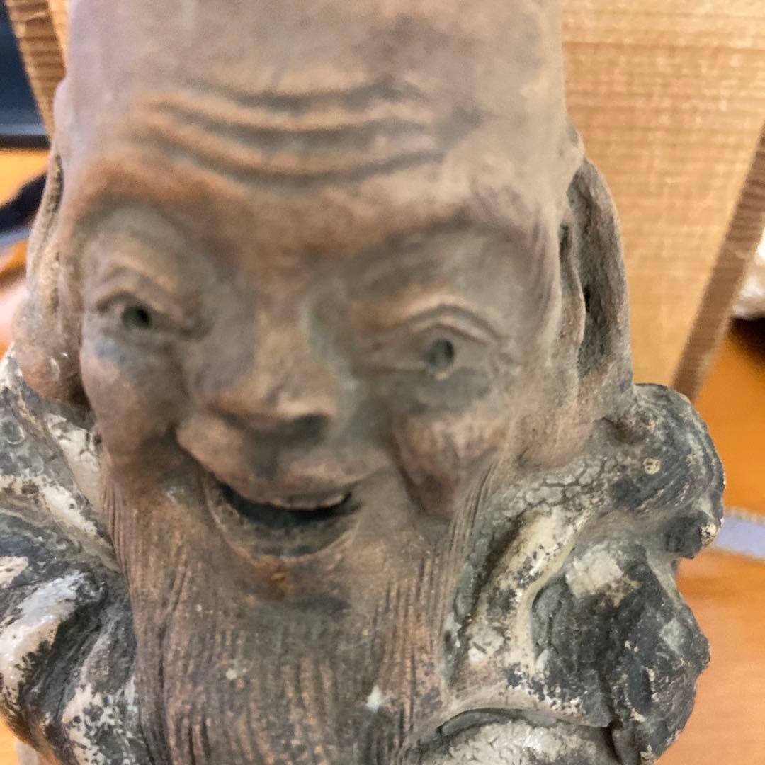 寿老人像 - 京都国立博物館 館蔵品データベース 寿老人置物 九代長兵衛 七