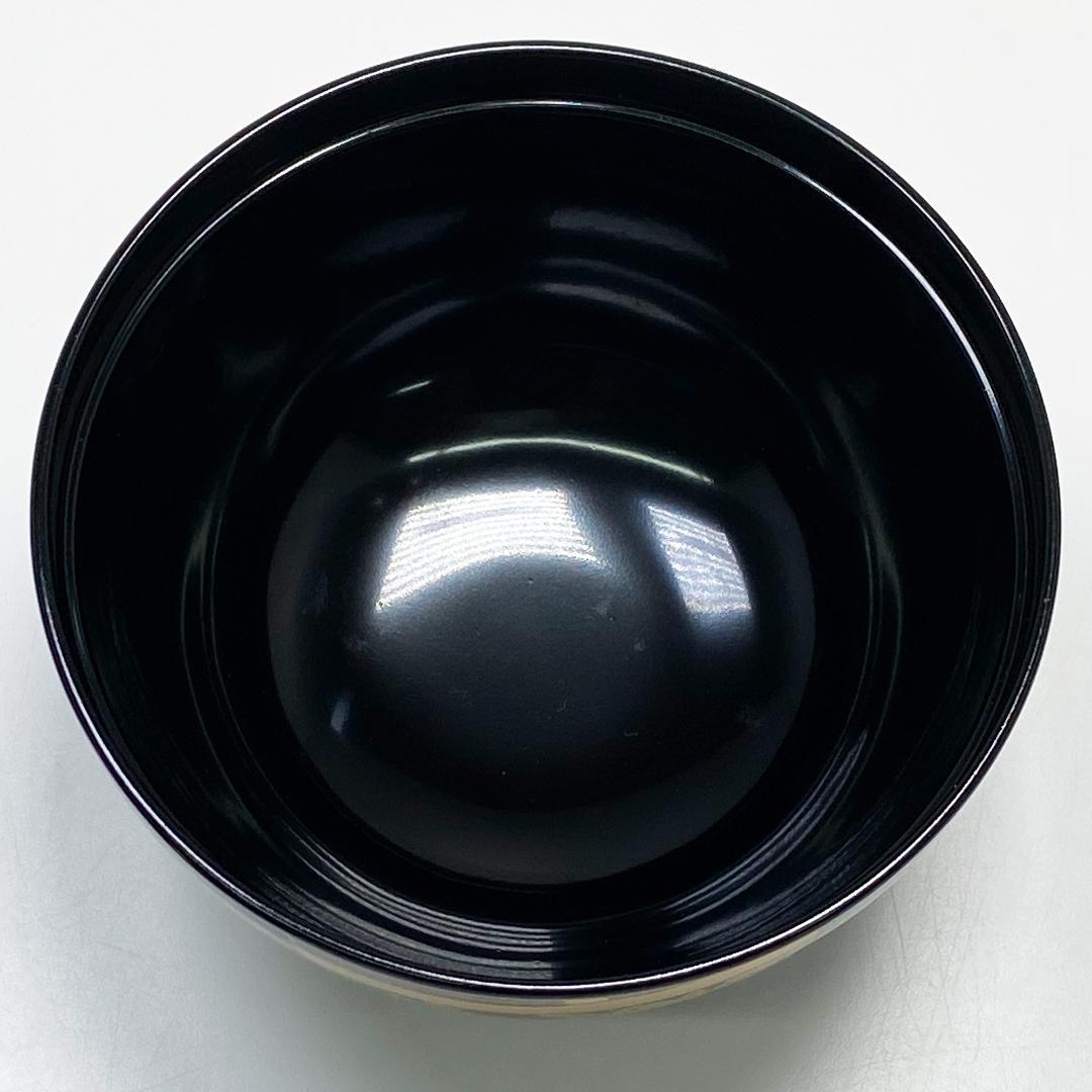 未使用 会津塗 乙造作 漆器 金彩 蒔絵 桜鈴紋 お吸物椀 5客 共箱
