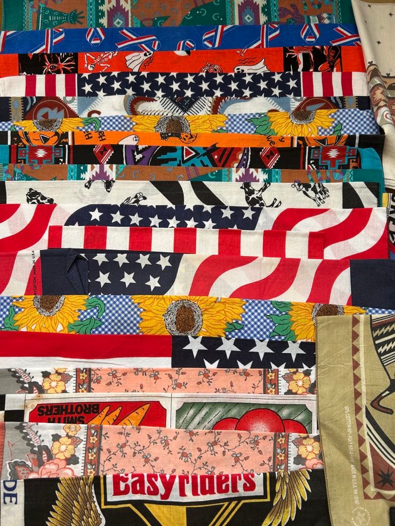 80s 90s アメリカ製バンダナ 40枚セット F B