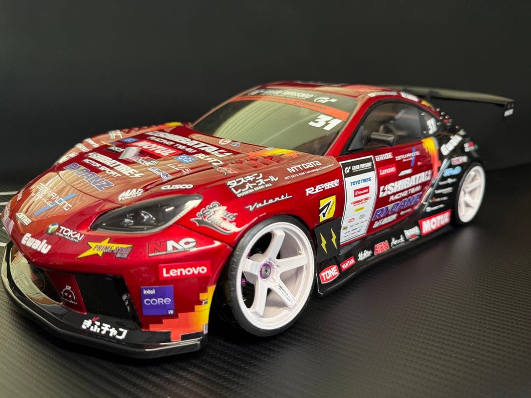 SHIBATA GR86 D1GP ボディ(レッド塗装済み) 2024 SHIBATA TOYOTA GR86 w/ D1GP LIVERY 1-10 RC Drift Body