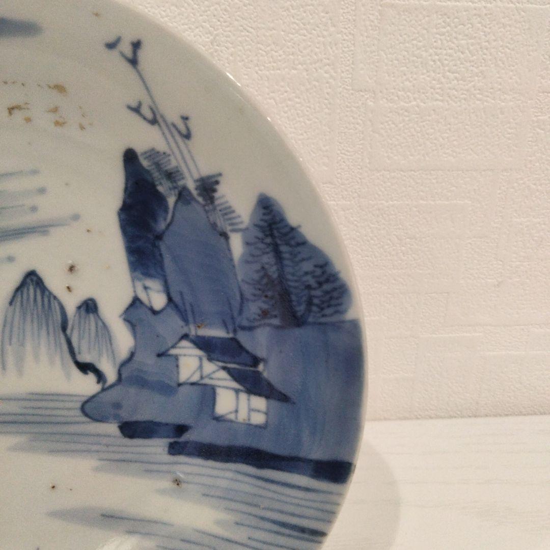 時代古作品 中国 古染付 皿 E