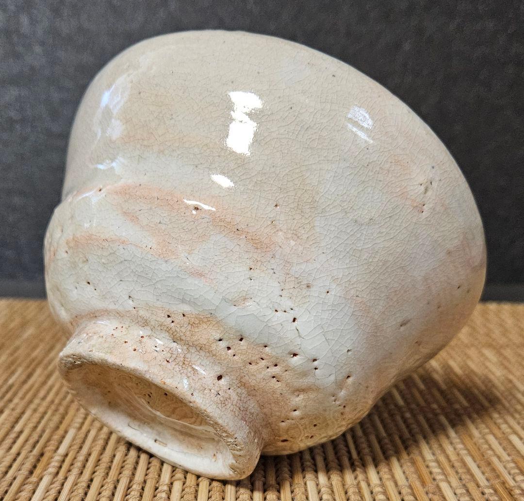 時代古作品❗】明治時代頃 古萩 雨漏り手 抹茶茶碗 茶道具 茶器 茶の湯