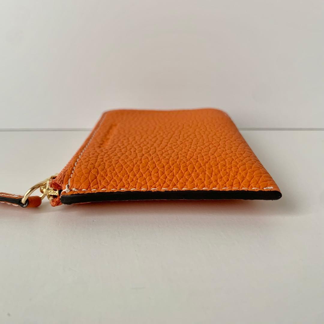 【BONAVENTURA】カードケース　ケース　オレンジ　レザー　新品